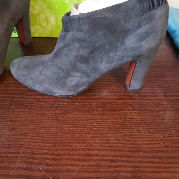 Womens Sam Edelman Grey Pewter Suede Bootie Heels, Simone sz 10 New in Box - Picture 3 of 16